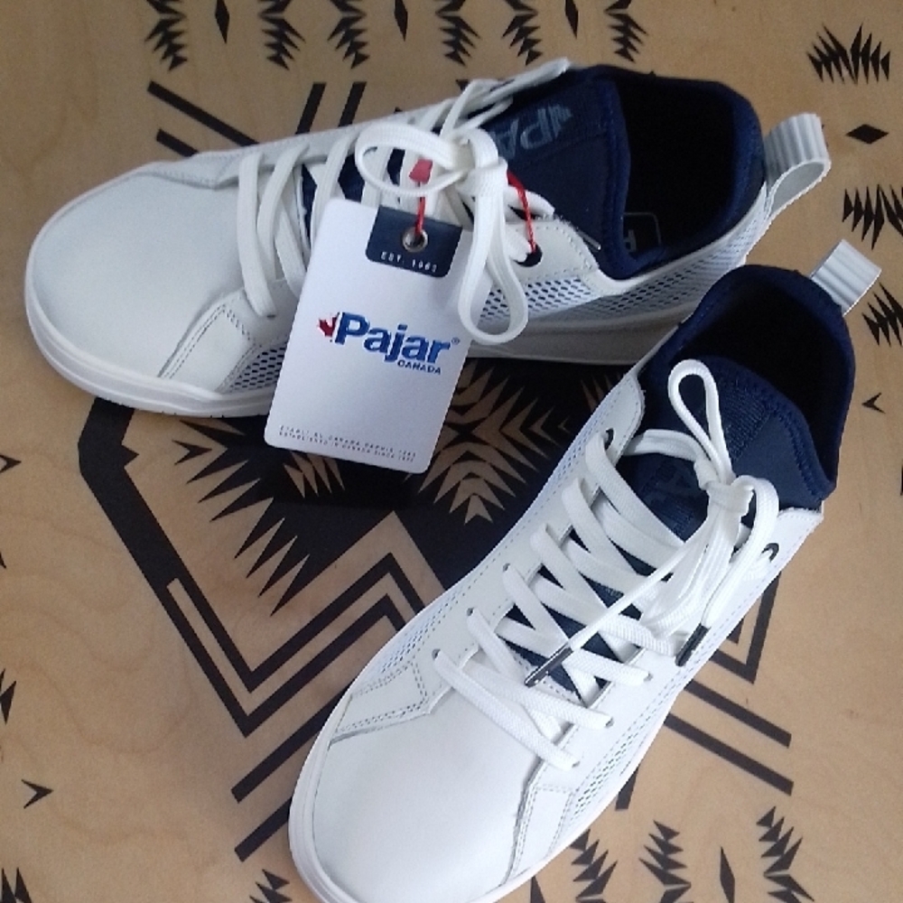 Pajar Men's White and Blue Sneakers